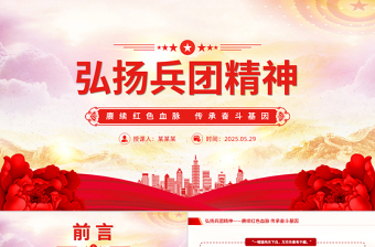 精美大气弘扬兵团精神PPT赓续红色血脉传承奋斗基因党课下载