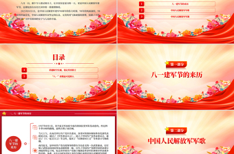 2025热烈庆祝中国人民解放军建军98周年PPT八一建军节党课课件