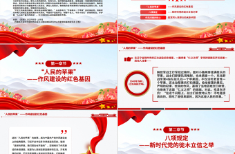 红色精美以优良作风答好“民心考卷”PPT作风建设党课