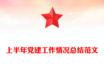 上半年党建工作情况总结PPT模板下载(讲稿)