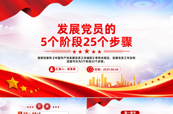 精品党务知识PPT发展党员的5个阶段25个步骤课件下载