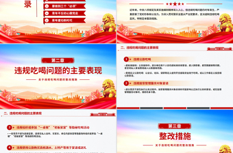 简洁实用关于违规吃喝问题的整改措施PPT模板