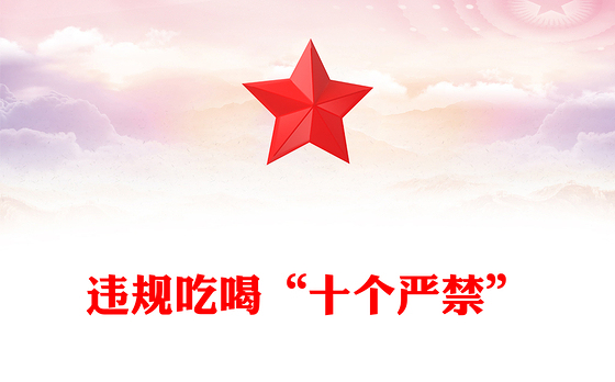 简洁大气违规吃喝“十个严禁”PPT作风建设党课课件(讲稿)