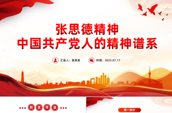 重温张思德精神PPT党政风中国共产党人的精神谱系党课课件