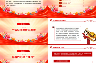 精品党员干部生活中的纪律“红线”PPT纪律教育党课课件