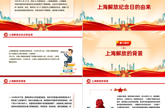 纪念上海解放日主题活动PPT课件下载