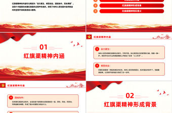 简洁大气红旗渠精神PPT中国共产党人的精神谱系党课课件