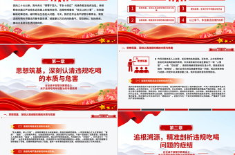 简洁大气在全县干部警示教育会上关于违规吃喝专项整治的专题党课PPT课件