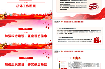 简洁大气党委（党组）上半年党建工作总结PPT模板