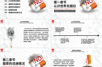 创意插画风吸烟有害健康世界无烟日科普宣传PPT课件下载