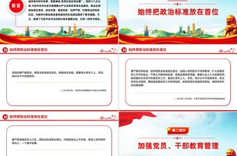 红色简洁党员队伍必须过硬PPT总书记的部分相关重要论述