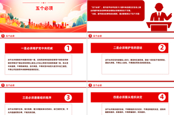 党纪教育专题PPT五个必须 七个有之 十不准课件下载