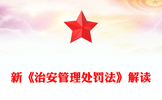简洁大气新《治安管理处罚法》解读PPT课件(讲稿)