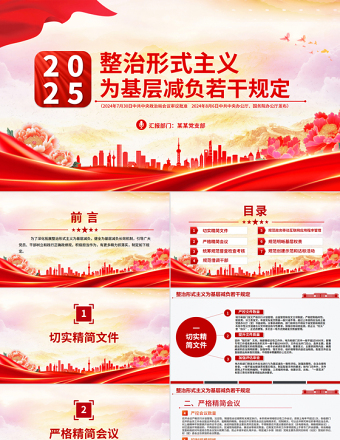 2025年整治形式主义为基层减负若干规定PPT课件