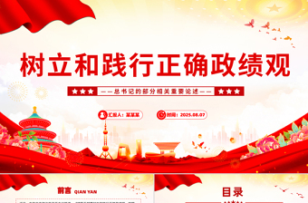 简洁大气树立和践行正确政绩观PPT总书记的部分相关重要论述课件