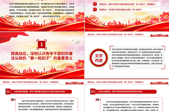 年轻干部廉洁从政PPT扣好“第一粒扣子”主题党课课件