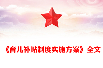 《育儿补贴制度实施方案》全文PPT课件(讲稿)