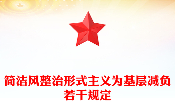 整治形式主义为基层减负若干规定PPT课件(讲稿)