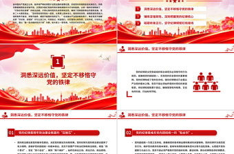 简洁风守纪律讲规矩做一名合格的党员干部PPT党课下载