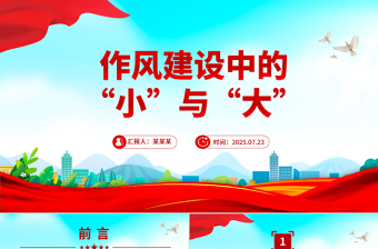 作风建设中的“小”与“大”PPT党课课件