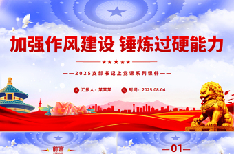 2025加强作风建设锤炼过硬能力PPT支部书记上党课课件