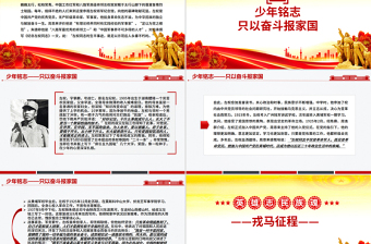 红色大气左权将军PPT太行浩气传千古缅怀抗日民族英雄课件