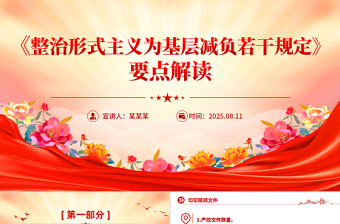 2025《整治形式主义为基层减负若干规定》要点PPT课件