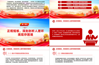 简洁大气人居环境整治工作推进会讲话PPT模板下载