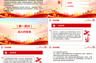 精美简洁平型关大捷PPT纪念抗日战争胜利80周年系列党课下载