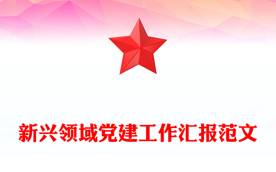 红色精美新兴领域党建工作汇报PPT模板(讲稿)