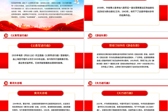 大气精美重温抗战歌曲PPT红色旋律见证民族的抗争课件下载