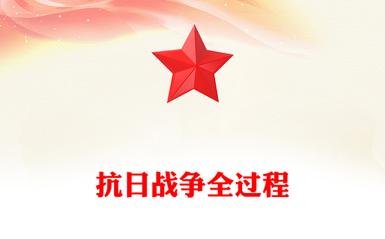 简洁大气抗日战争全过程PPT纪念抗战胜利80周年课件下载(讲稿)
