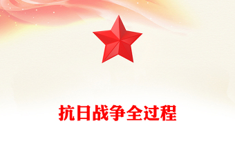 简洁大气抗日战争全过程PPT纪念抗战胜利80周年课件下载(讲稿)