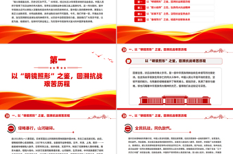 党政风以史为鉴筑忠魂砥砺奋进谱新篇PPT抗战胜利80周年党课课件