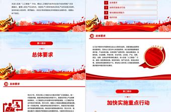 简洁风关于深入实施“人工智能+”行动的意见PPT课件