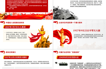 纪念中国人民抗日战争暨世界反法西斯战争胜利80周年PPT牢记使命吾辈自强课件下载