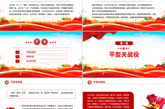 简洁大气抗战史上的著名战役PPT纪念抗战胜利80周年党课课件