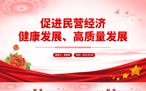 民营企业高质量发展PPT