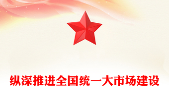 党政风纵深推进全国统一大市场建设PPT专题课件(讲稿)