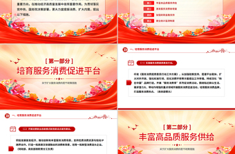 党政风《关于扩大服务消费的若干政策措施》PPT课件