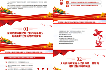 党员弘扬奋斗精神与担当作为PPT党课课件