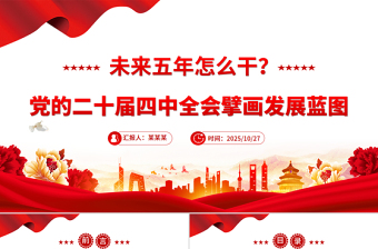 简洁大气未来五年怎么干PPT党的二十届四中全会擘画发展蓝图课件