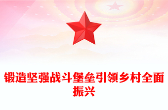 党建风锻造坚强战斗堡垒引领乡村全面振兴PPT农村基层党组织党课(讲稿)