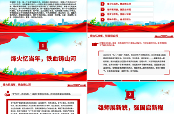 简洁风纪念抗战胜利80周年医务工作者发言材料PPT课件