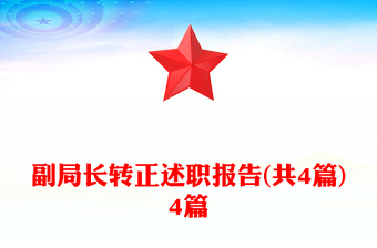 副局长转正述职报告(共4篇)4篇
