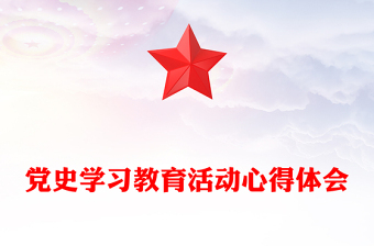 党史学习教育活动心得体会
