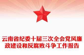 云南省纪委十届三次全会党风廉政建设和反腐败斗争工作报告