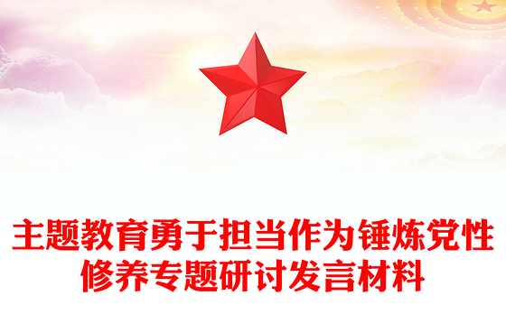 主题教育勇于担当作为锤炼党性修养专题研讨发言材料