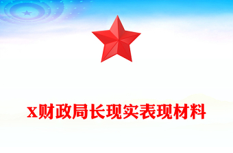 X财政局长现实表现材料