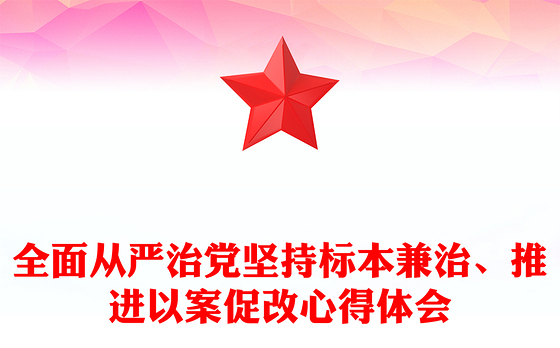 全面从严治党坚持标本兼治、推进以案促改心得体会
